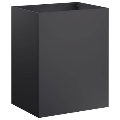 Vaso da giardino Nero 40 x 30 x 50 cm Acciaio laminato a freddo | homemem39