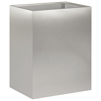 Vaso da giardino 2 pz Argento 40 x 30 x 50 cm Acciaio Inox | homemem39