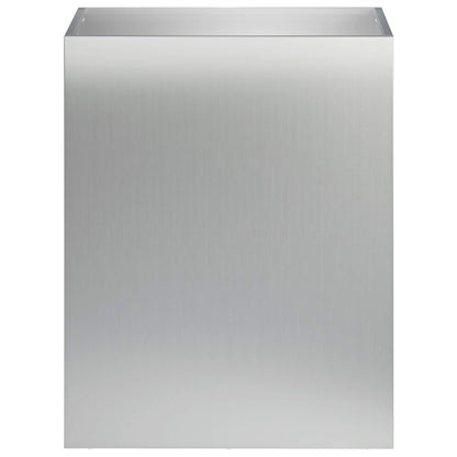 Vaso da giardino Argento 40 x 30 x 50 cm Acciaio zincato | homemem39