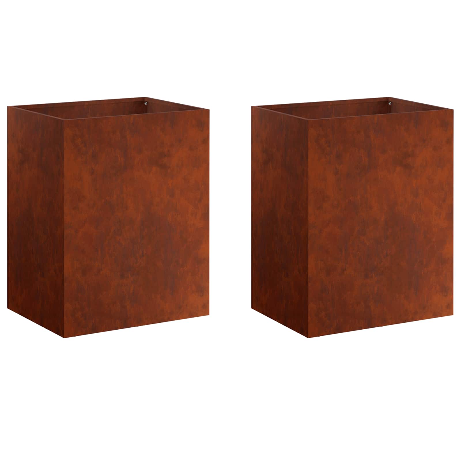 Vaso da giardino 2 pz Ruggine 40 x 30 x 50 cm Acciaio Corten | homemem39