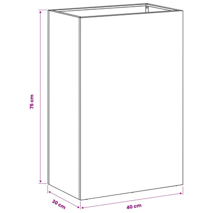 Vaso da giardino Antracite 40 x 30 x 75 cm | homemem39