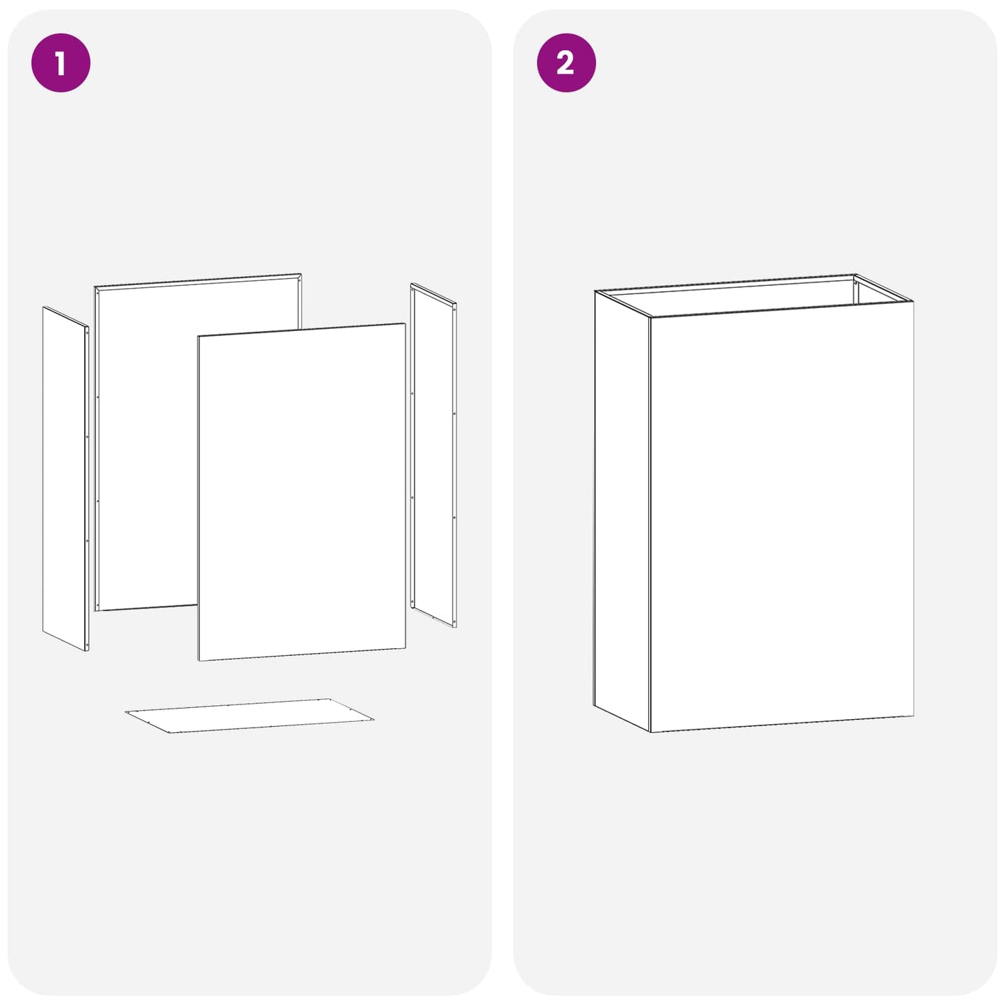 Vaso da giardino 2 pz Antracite 40 x 30 x 75 cm | homemem39