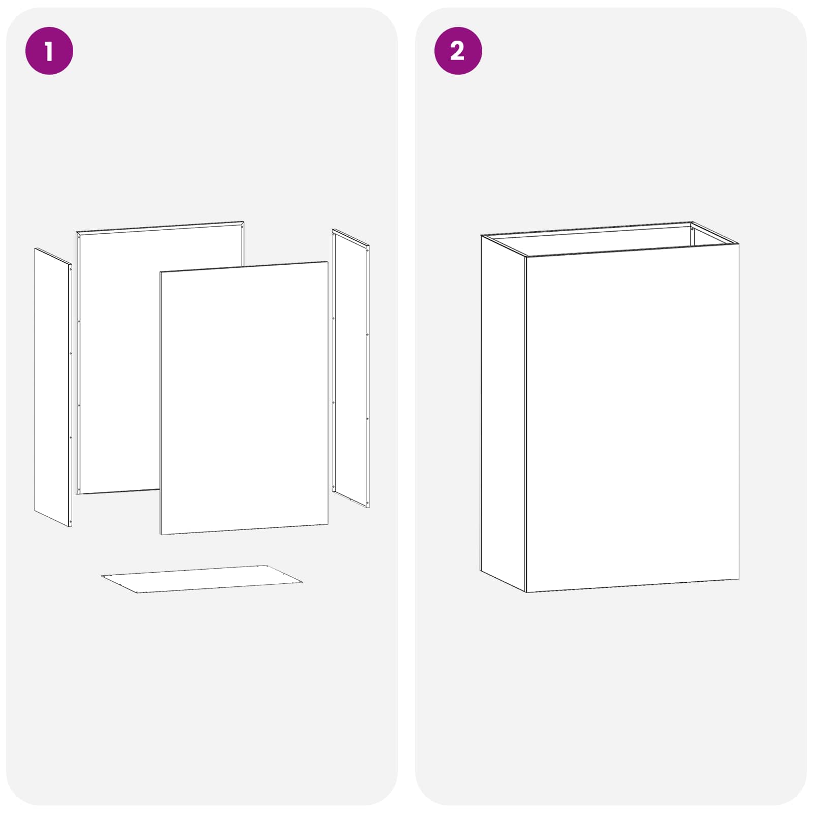 Vaso da giardino 2 pz Antracite 40 x 30 x 75 cm | homemem39