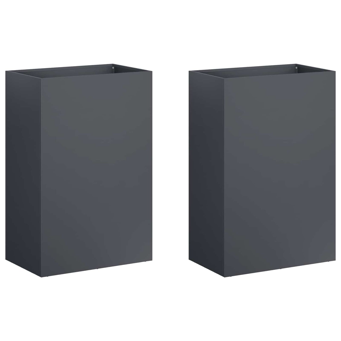 Vaso da giardino 2 pz Antracite 40 x 30 x 75 cm