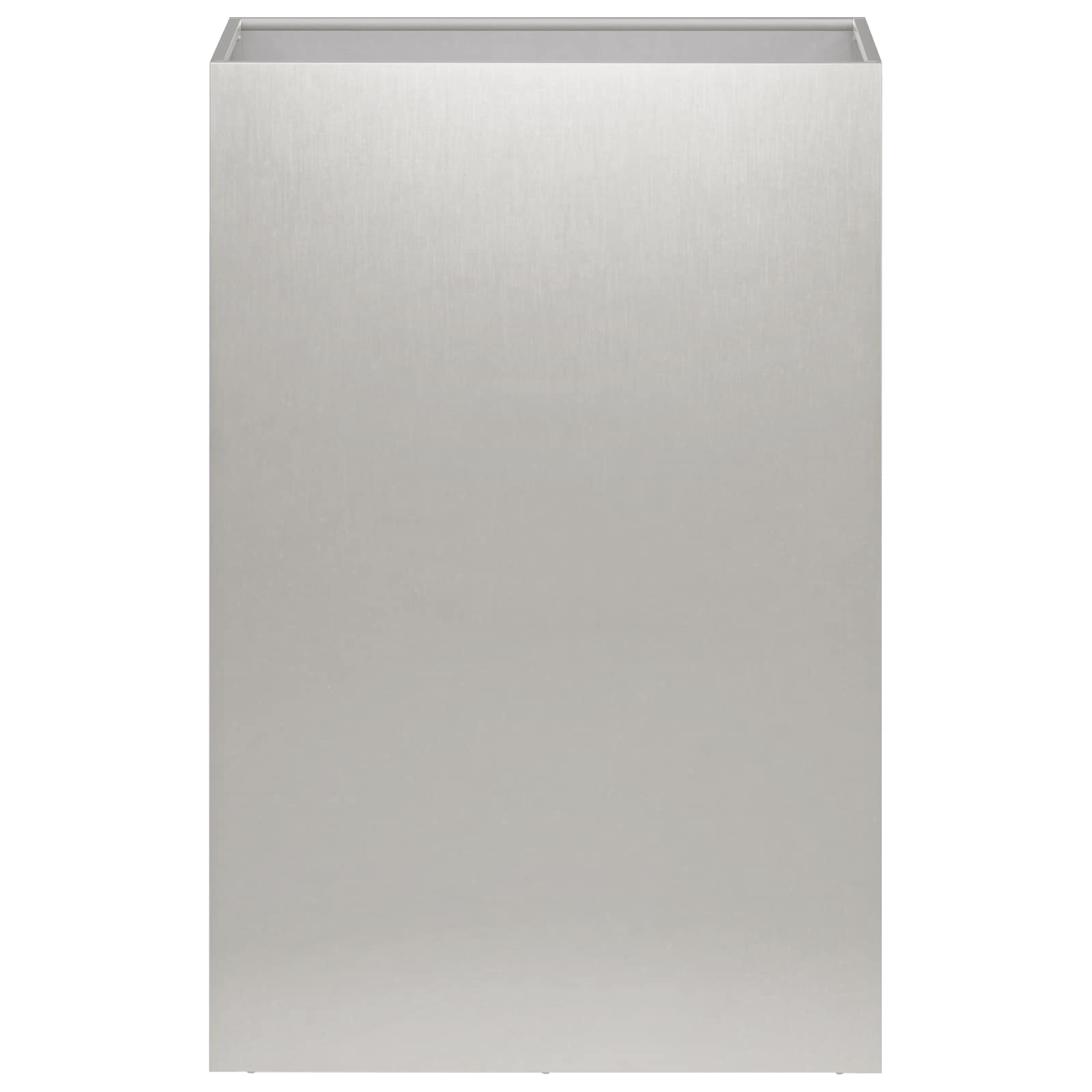 Vaso da giardino 2 pz Argento 40 x 30 x 75 cm Acciaio Inox | homemem39