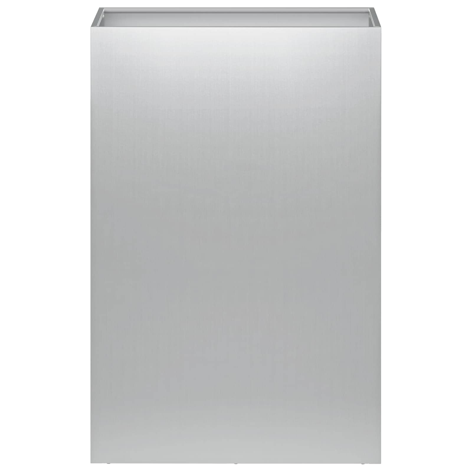 Vaso da giardino 2 pz Argento 40 x 30 x 75 cm Acciaio zincato | homemem39