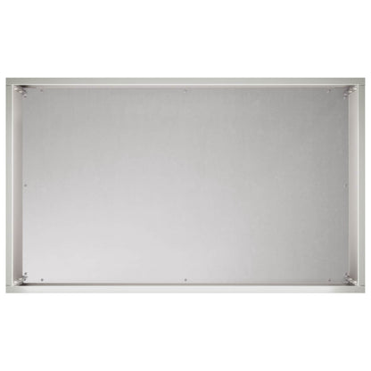 Vaso da giardino 2 pz Argento 50 x 30 x 40 cm Acciaio Inox | homemem39