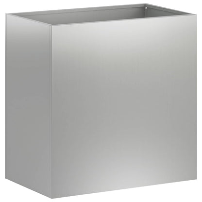 Vaso da giardino 2 pz Argento 50 x 30 x 40 cm Acciaio zincato | homemem39