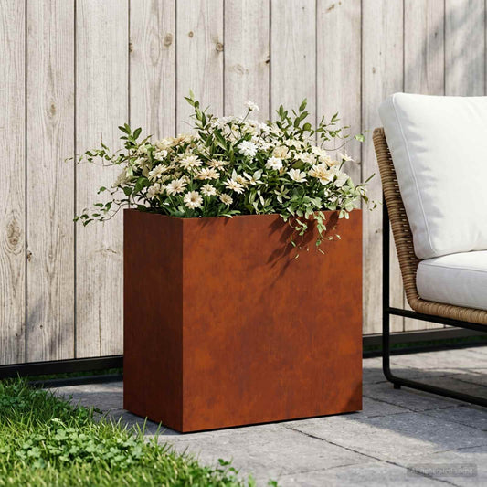 Vaso da giardino Ruggine 50 x 30 x 40 cm Acciaio Corten | homemem39