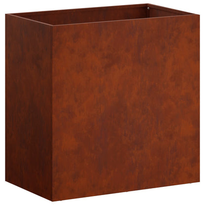 Vaso da giardino 2 pz Ruggine 50 x 30 x 40 cm Acciaio Corten | homemem39