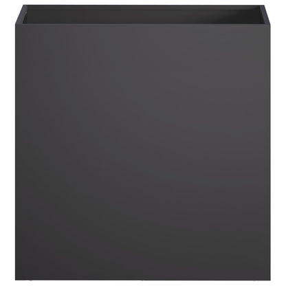 Vaso da giardino Nero 50 x 30 x 50 cm Acciaio laminato a freddo | homemem39