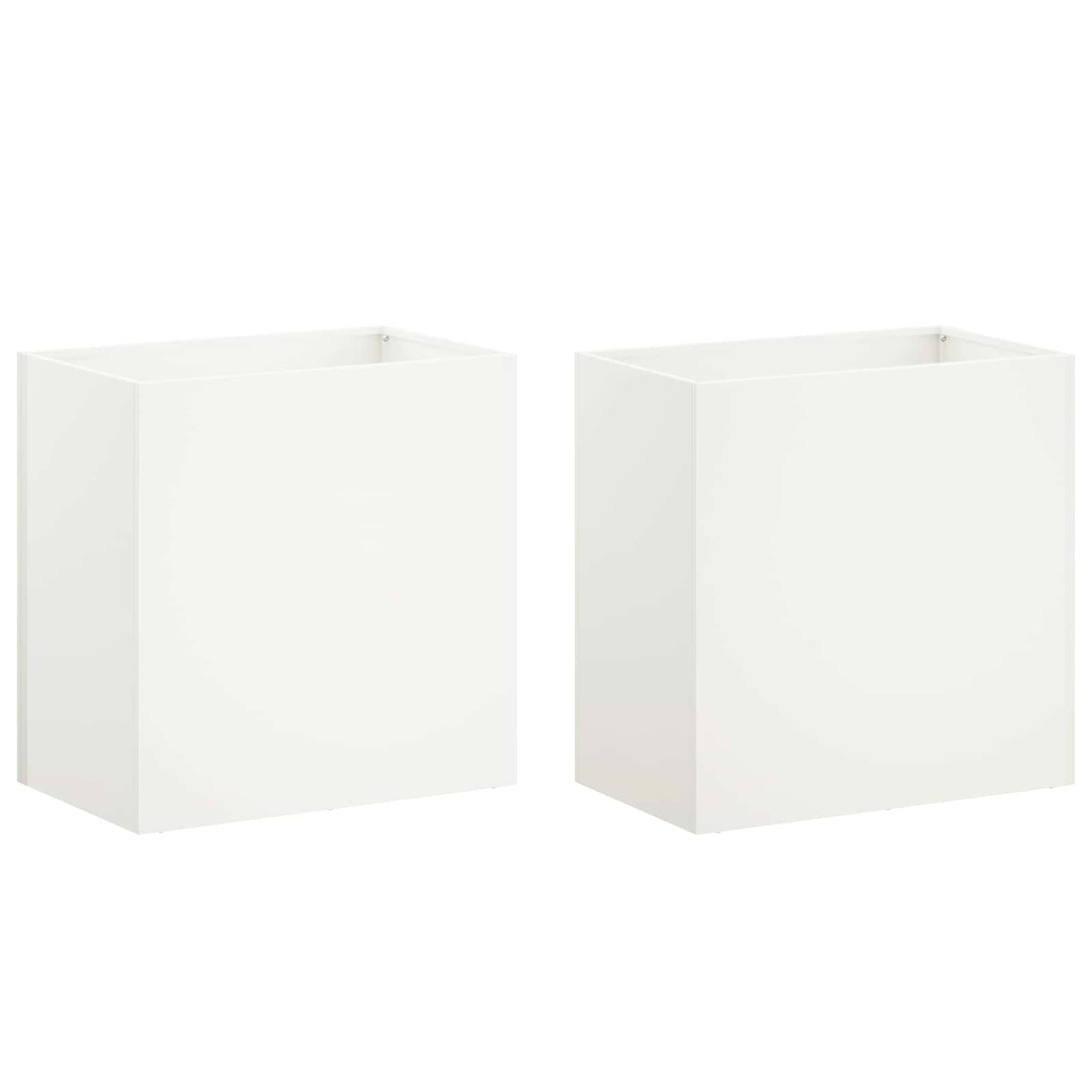 Vaso da giardino 2 pz Bianco 50 x 30 x 50 cm | homemem39
