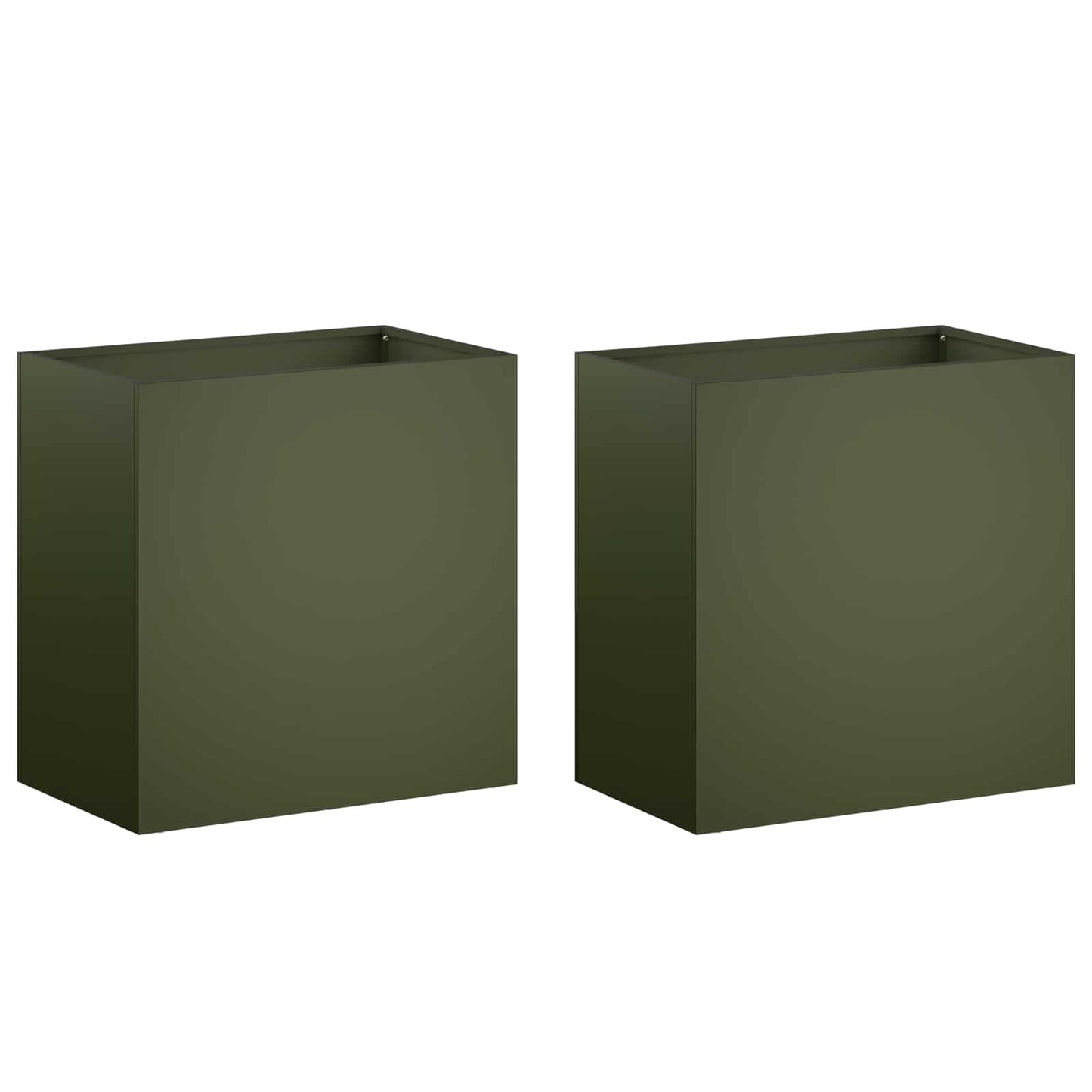 Vaso da giardino 2 pz Verde Oliva 50 x 30 x 50 cm | homemem39