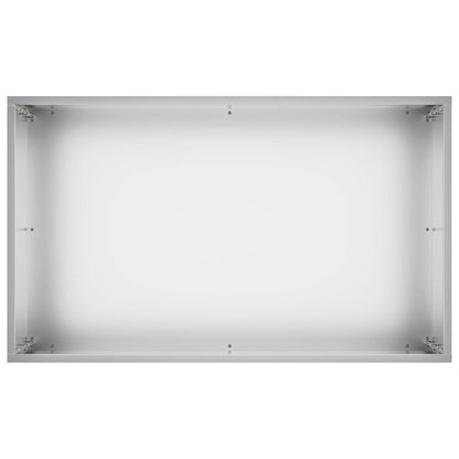 Vaso da giardino Argento 50 x 30 x 50 cm Acciaio zincato | homemem39