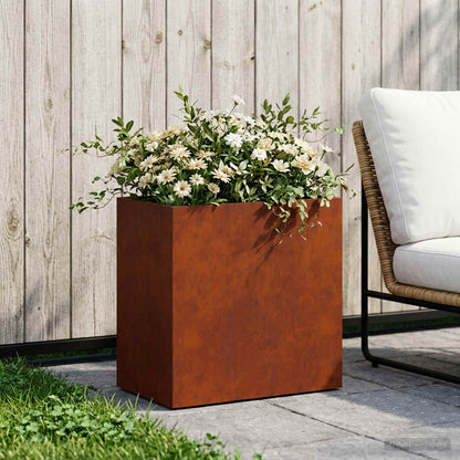 Vaso da giardino Ruggine 50 x 30 x 50 cm Acciaio Corten | homemem39