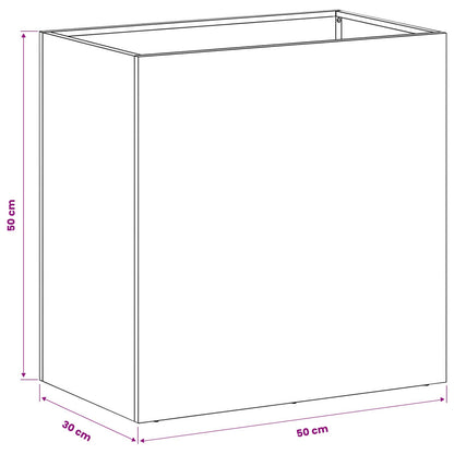 Vaso da giardino 2 pz Ruggine 50 x 30 x 50 cm Acciaio Corten | homemem39