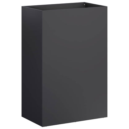 Vaso da giardino Nero 50 x 30 x 75 cm Acciaio laminato a freddo