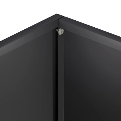 Vaso da giardino 2 pz Nero 50 x 30 x 75 cm | homemem39