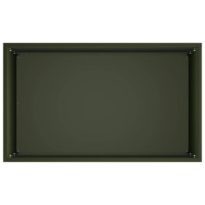 Vaso da giardino 2 pz Verde Oliva 50 x 30 x 75 cm