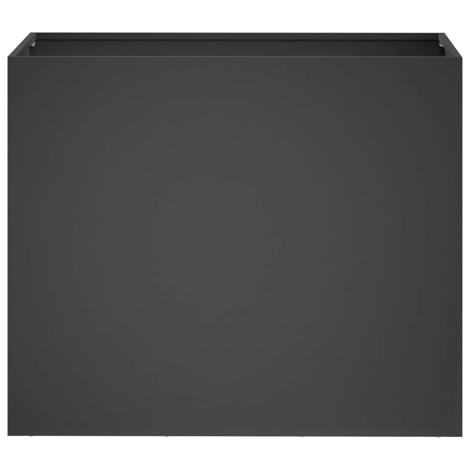 Vaso da giardino Nero 60 x 30 x 40 cm Acciaio laminato a freddo | homemem39