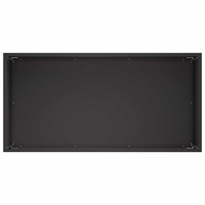 Vaso da giardino 2 pz Nero 60 x 30 x 40 cm | homemem39