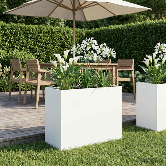 Vaso da giardino Bianco 60 x 30 x 40 cm - homemem39