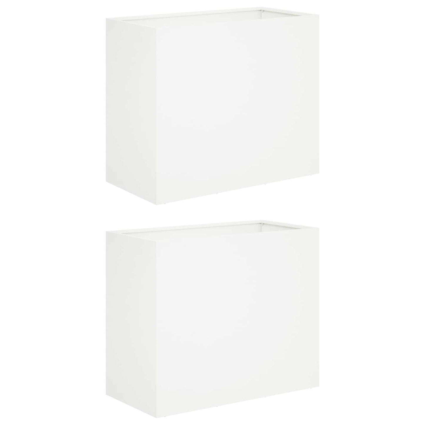 Vaso da giardino 2 pz Bianco 60 x 30 x 40 cm | homemem39