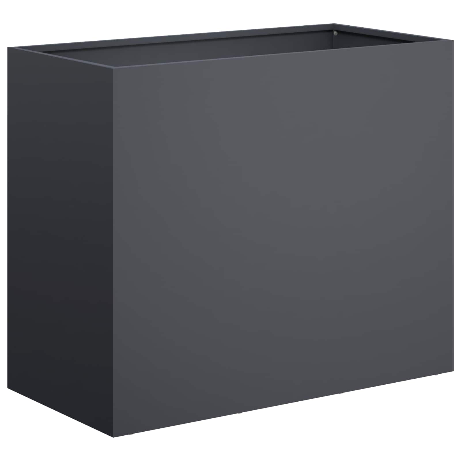 Vaso da giardino Antracite 60 x 30 x 40 cm | homemem39