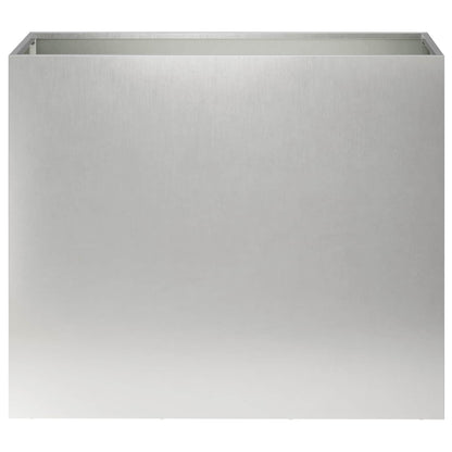 Vaso da giardino Argento 60 x 30 x 40 cm Acciaio Inox | homemem39