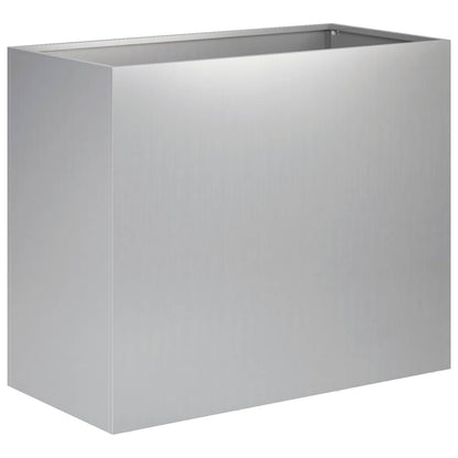 Vaso da giardino 2 pz Argento 60 x 30 x 40 cm Acciaio zincato | homemem39