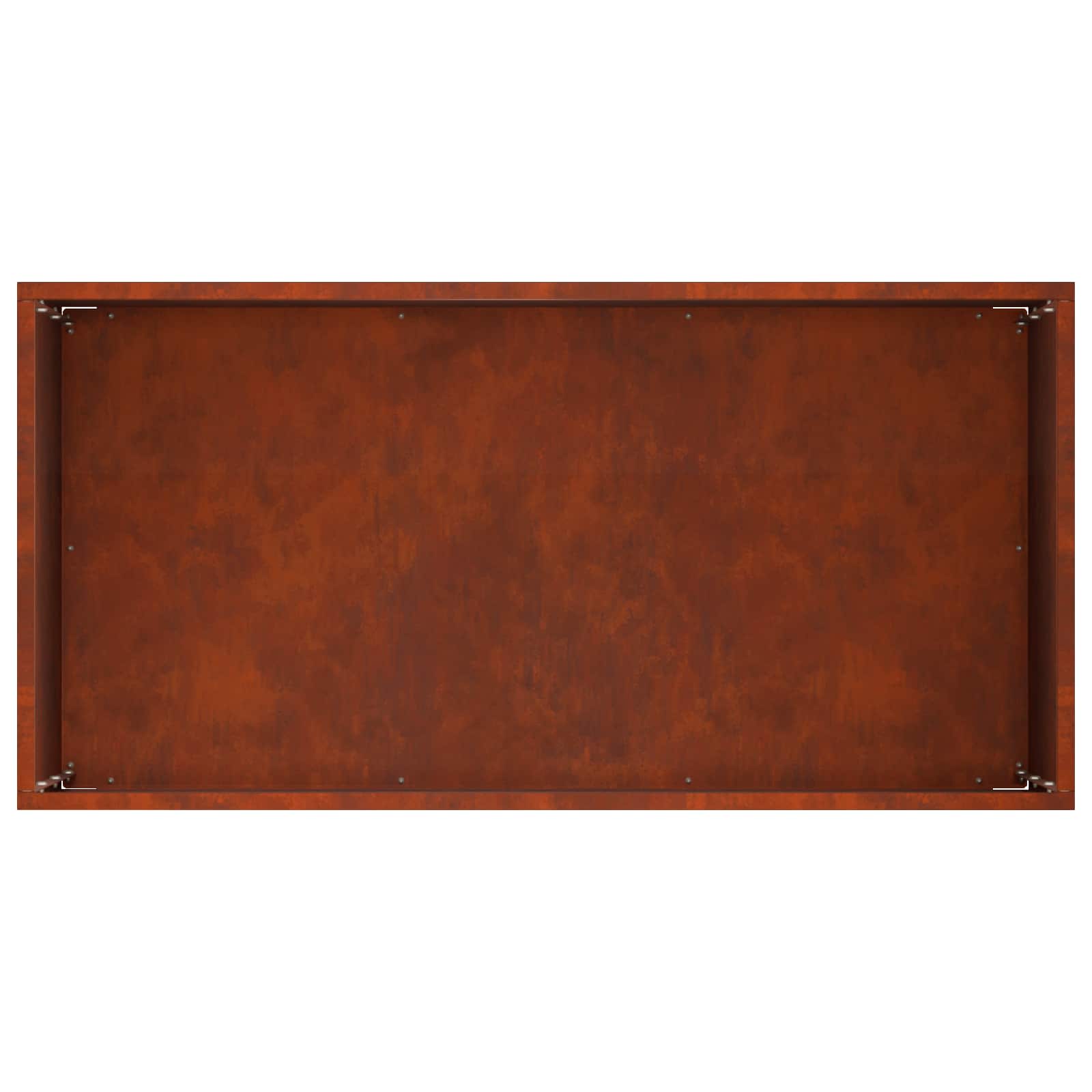 Vaso da giardino 2 pz Ruggine 60 x 30 x 40 cm Acciaio Corten | homemem39