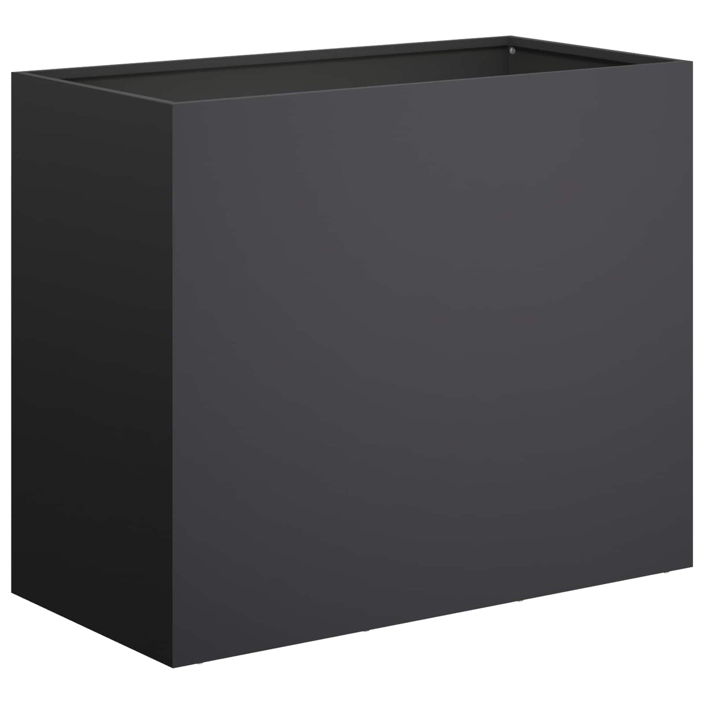 Vaso da giardino Nero 60 x 30 x 50 cm Acciaio laminato a freddo
