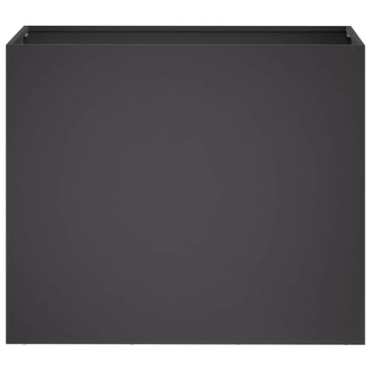 Vaso da giardino Nero 60 x 30 x 50 cm Acciaio laminato a freddo