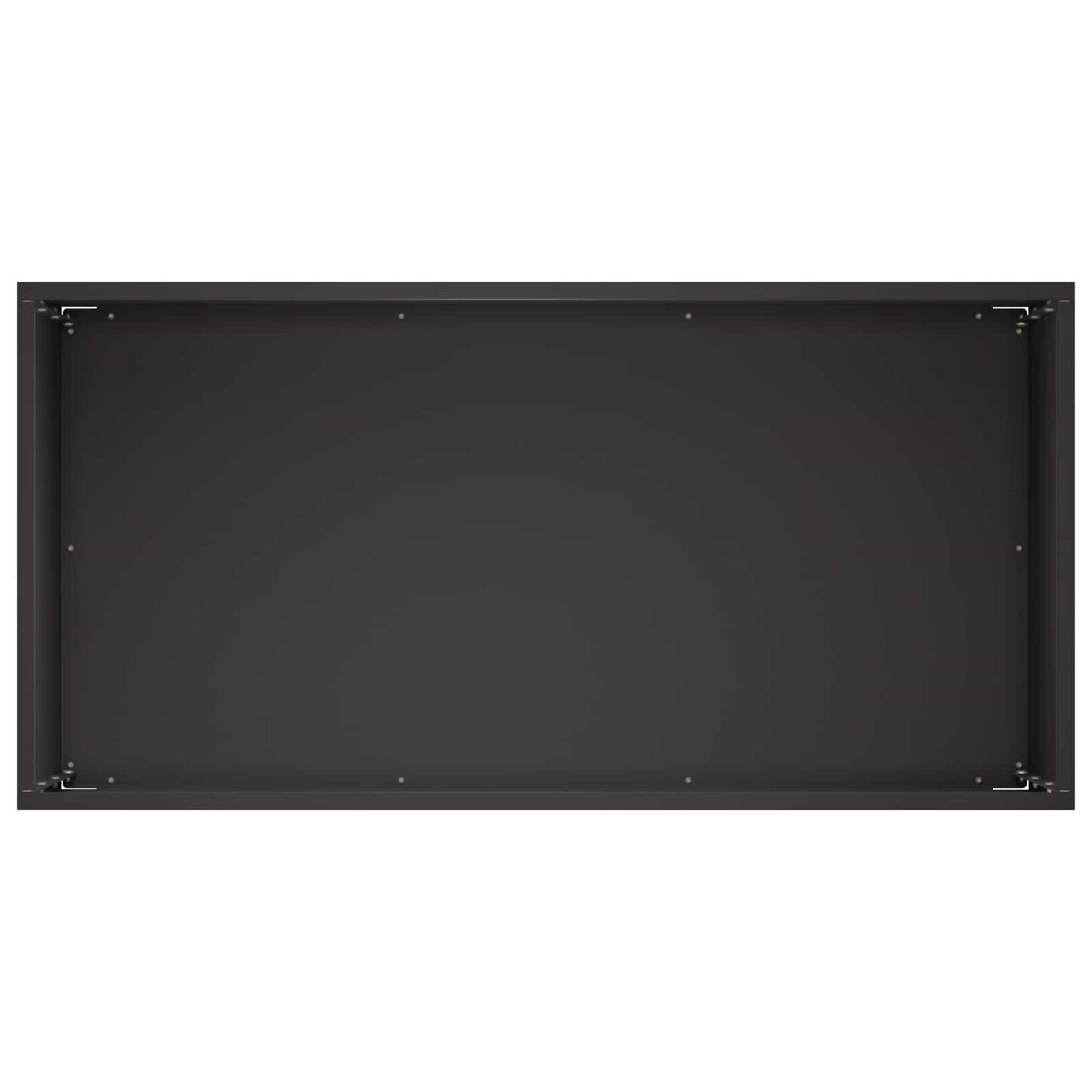 Vaso da giardino Nero 60 x 30 x 50 cm Acciaio laminato a freddo