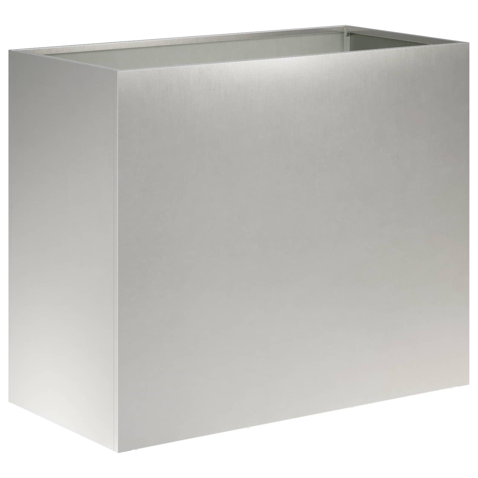 Vaso da giardino Argento 60 x 30 x 50 cm Acciaio Inox | homemem39
