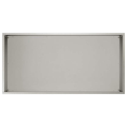 Vaso da giardino Argento 60 x 30 x 50 cm Acciaio Inox | homemem39
