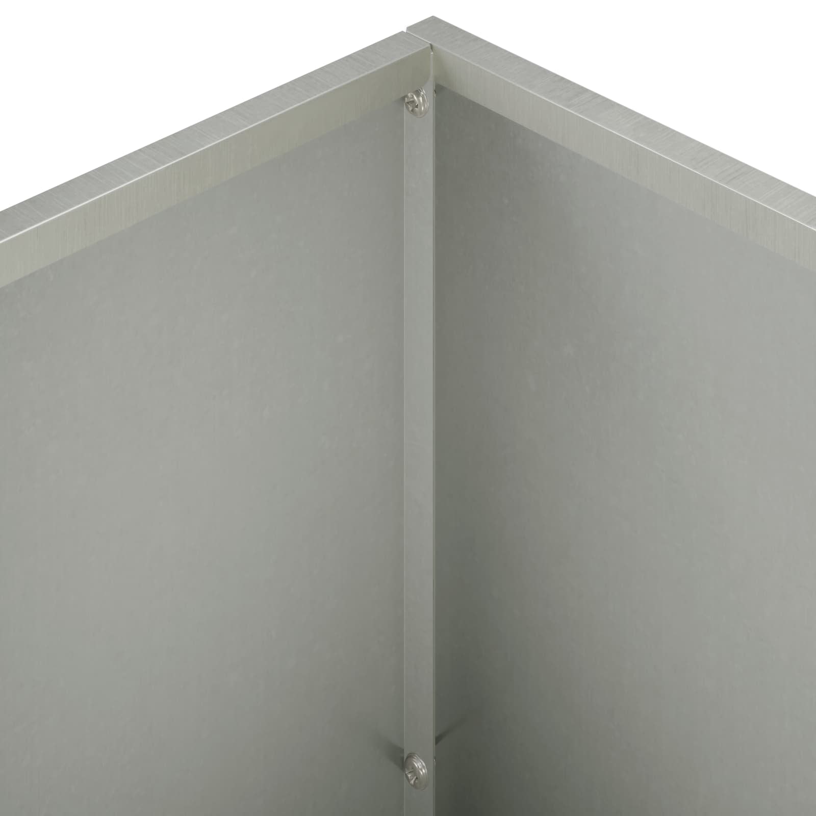 Vaso da giardino 2 pz Argento 60 x 30 x 50 cm Acciaio Inox | homemem39