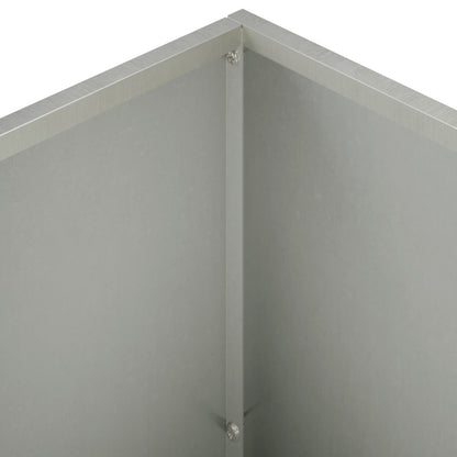 Vaso da giardino 2 pz Argento 60 x 30 x 50 cm Acciaio Inox | homemem39