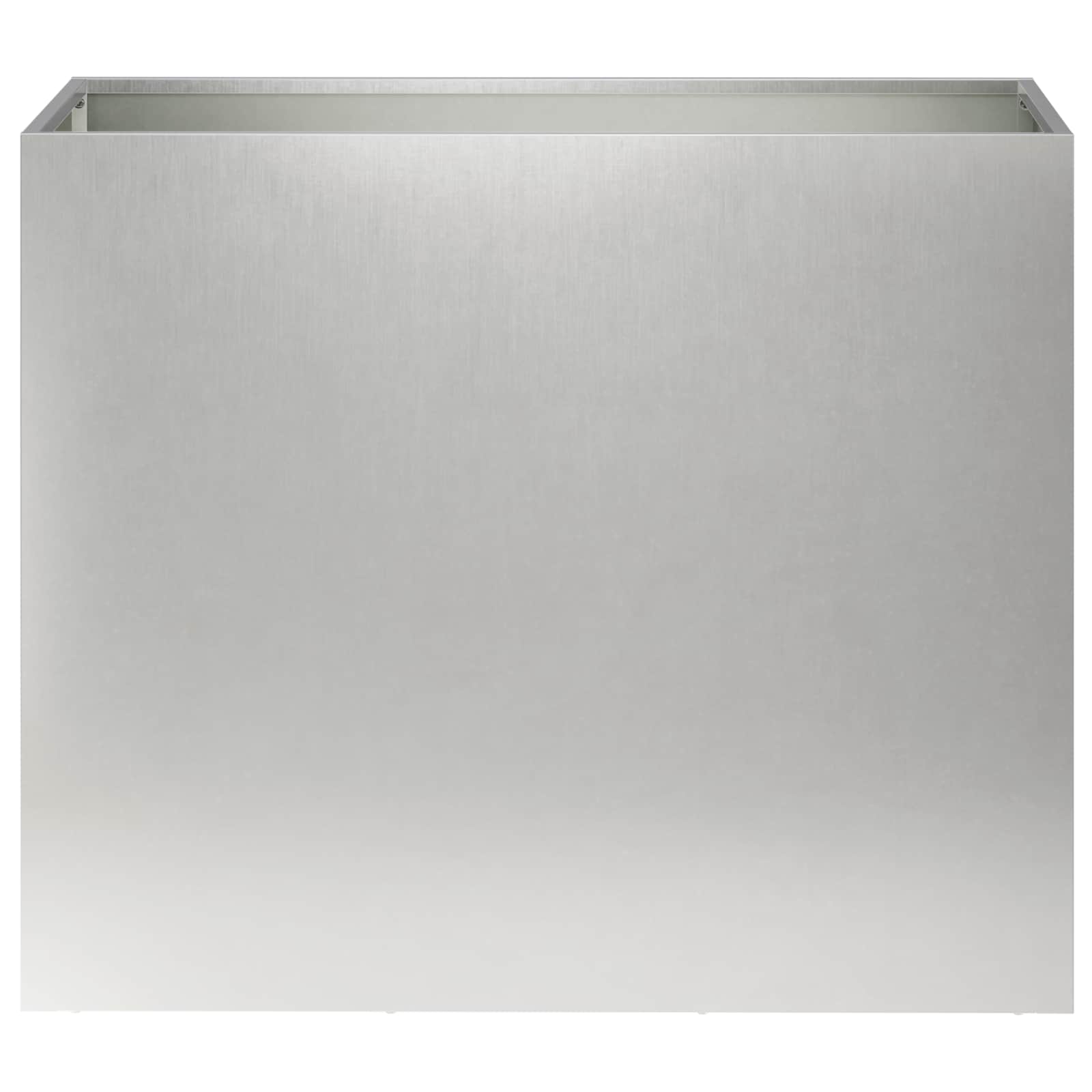 Vaso da giardino 2 pz Argento 60 x 30 x 50 cm Acciaio Inox | homemem39
