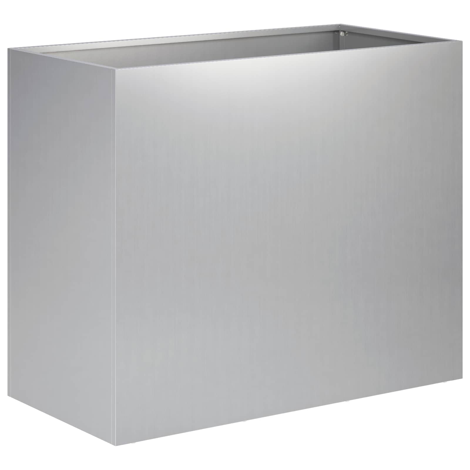Vaso da giardino Argento 60 x 30 x 50 cm Acciaio zincato | homemem39