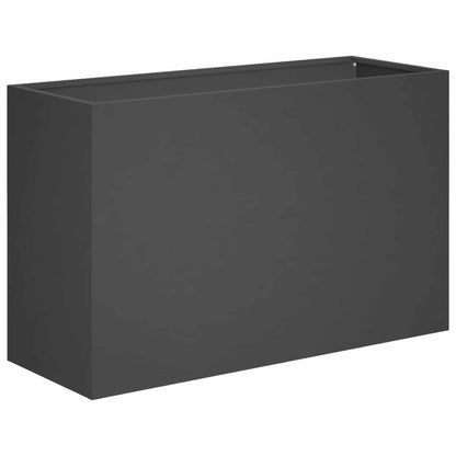 Vaso da giardino Nero 80 x 30 x 40 cm Acciaio laminato a freddo | homemem39