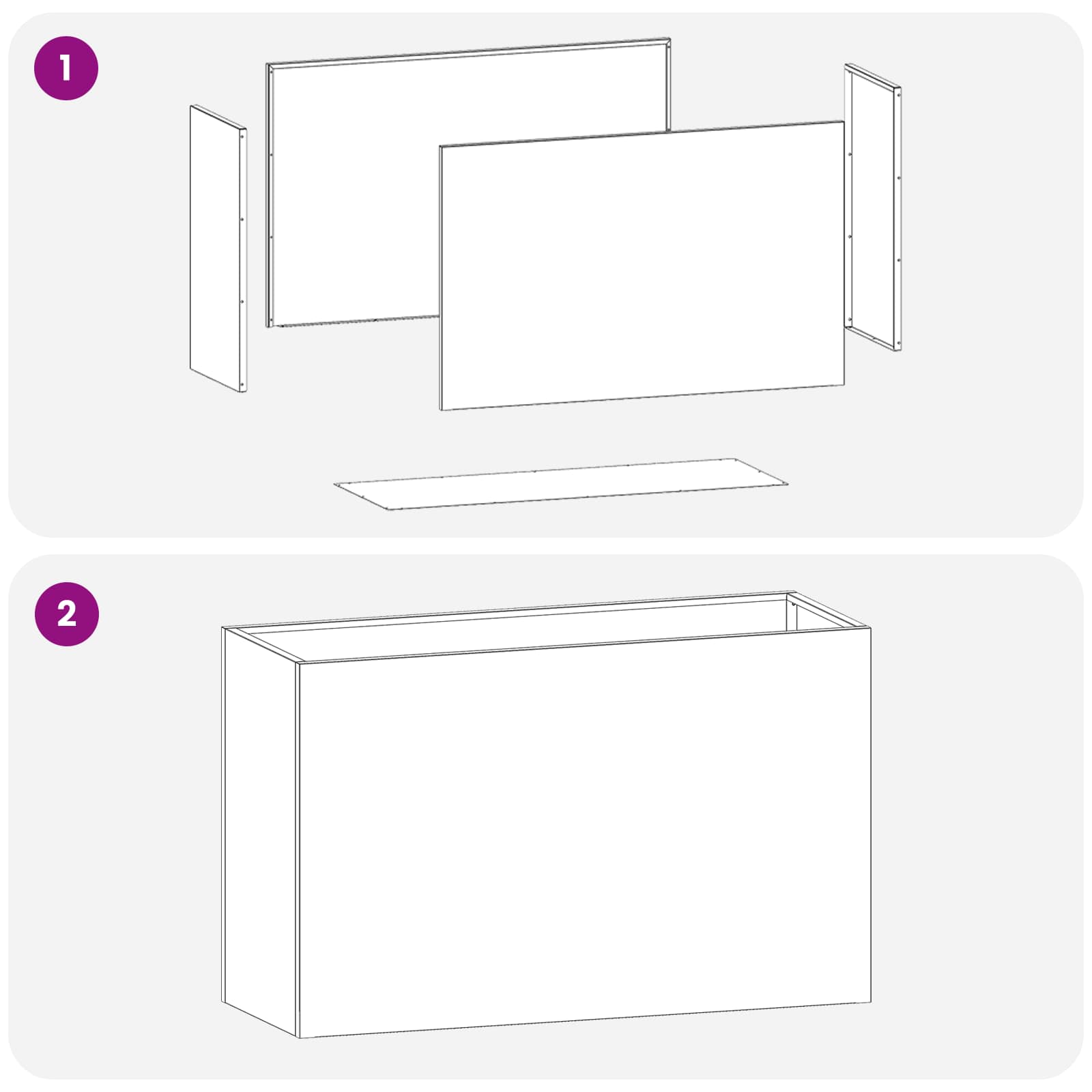 Vaso da giardino Antracite 80 x 30 x 40 cm | homemem39