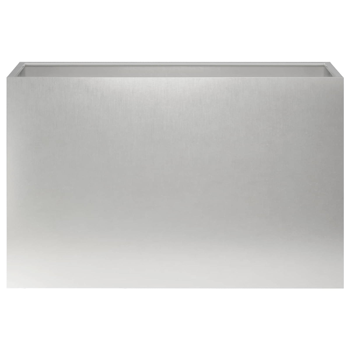 Vaso da giardino 2 pz Argento 80 x 30 x 50 cm Acciaio Inox