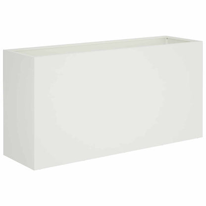 Vaso da giardino 2 pz Bianco 100 x 30 x 50 cm