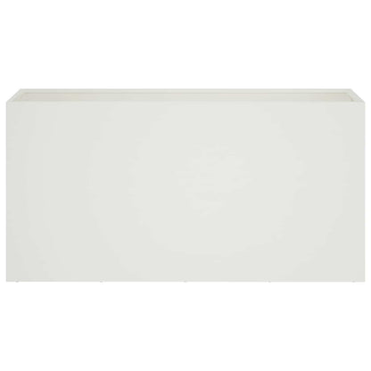 Vaso da giardino 2 pz Bianco 100 x 30 x 50 cm
