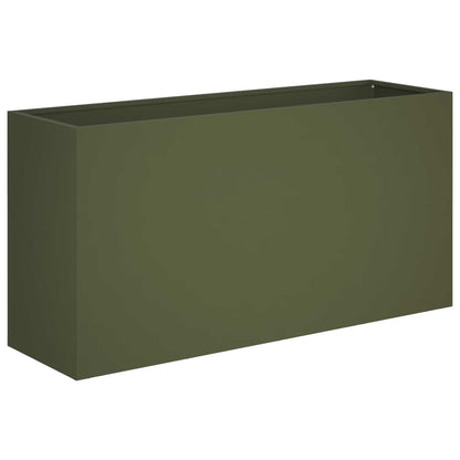 Vaso da giardino Verde Oliva 100 x 30 x 50 cm