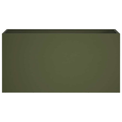Vaso da giardino Verde Oliva 100 x 30 x 50 cm