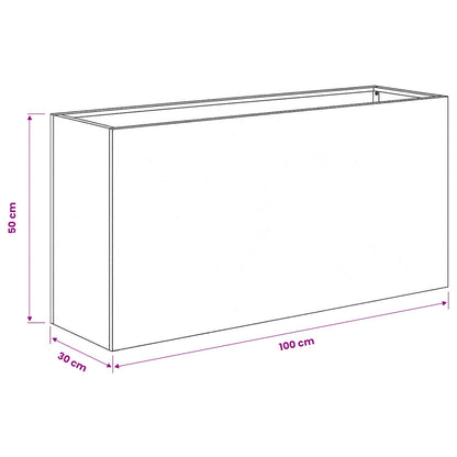 Vaso da giardino Verde Oliva 100 x 30 x 50 cm | homemem39