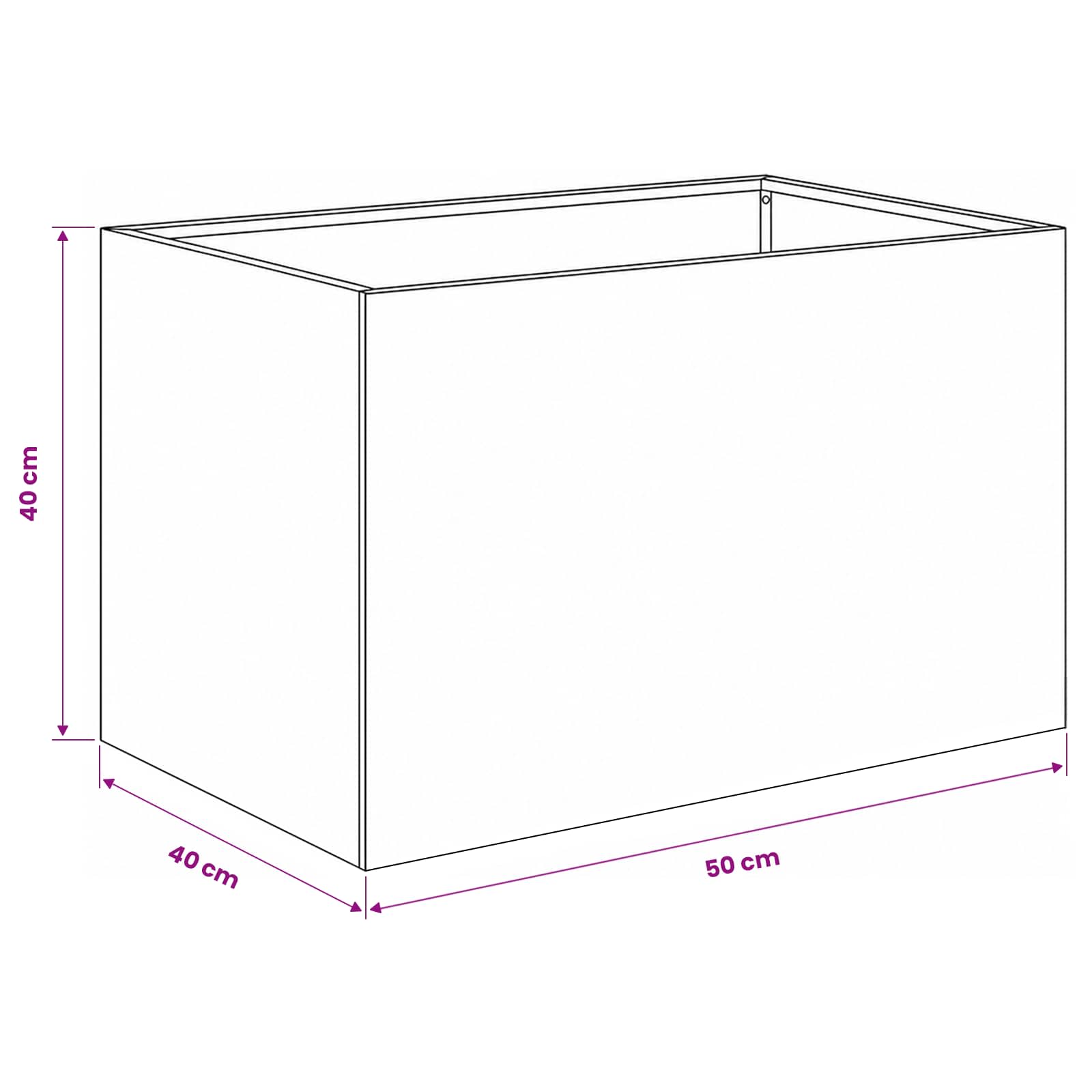 Vaso da giardino Verde Oliva 50 x 40 x 40 cm | homemem39
