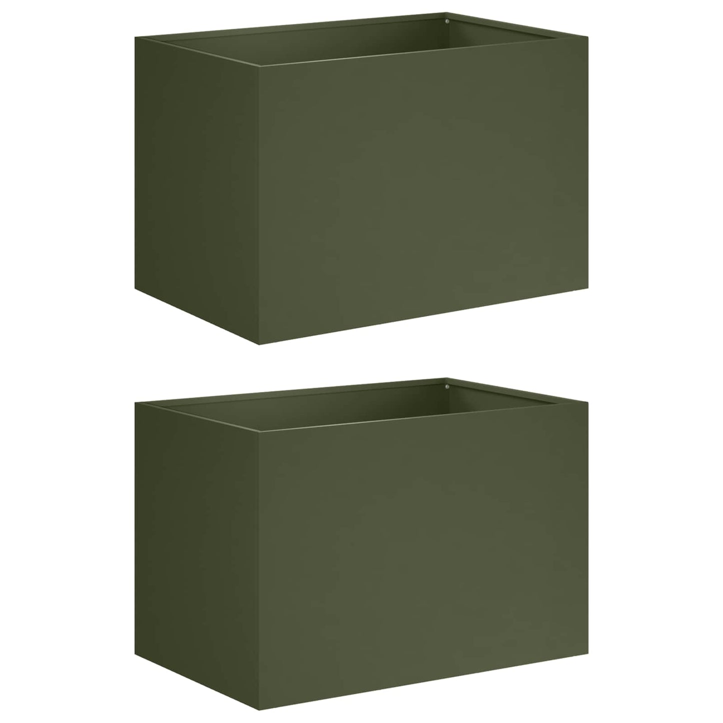 Vaso da giardino 2 pz Verde Oliva 50 x 40 x 40 cm | homemem39